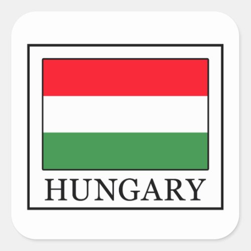 Hungary Square Sticker