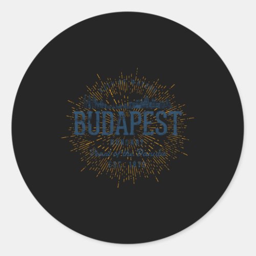 Hungary Style Budapest Classic Round Sticker