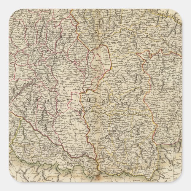 Hungary, Transylvania, Croatia Square Sticker (Front)