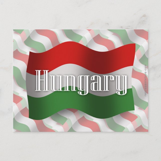 Hungary Waving Flag Postcard (Front)
