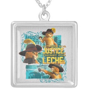Hunger For Justice Silver Plated Necklace by pussinboots at Zazzle