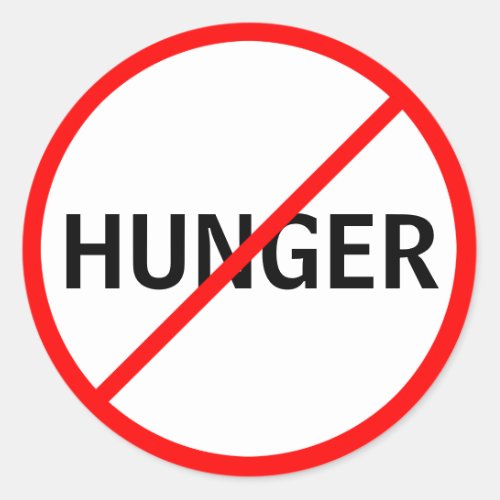 Hunger Prohibited Classic Round Sticker