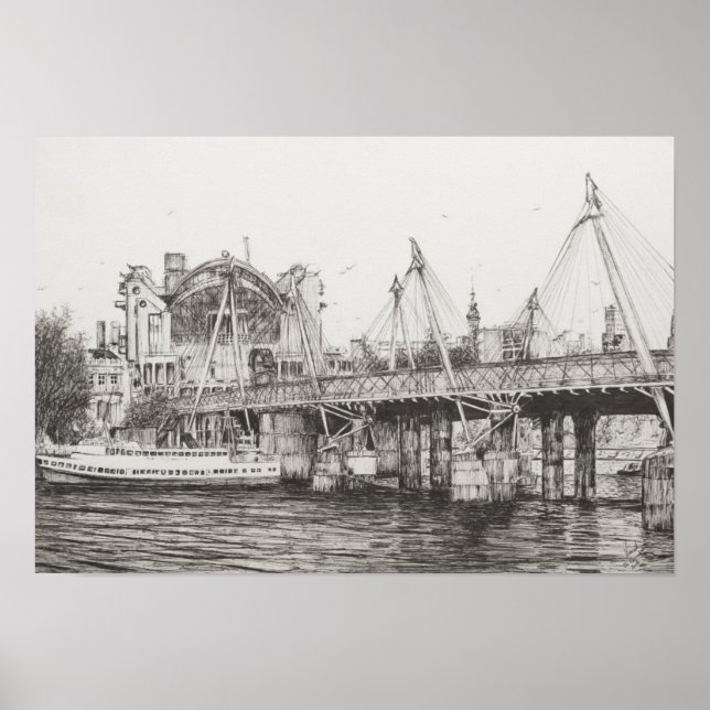 Hungerford Bridge London 30/10/2006 Poster (Front)