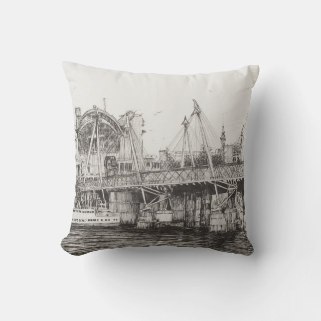 Hungerford Bridge London 30/10/2006 Throw Pillow (Front)