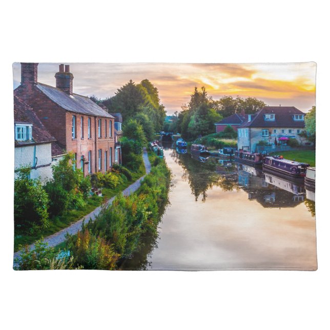 Hungerford Canal Sunset Cloth Placemat (Front)
