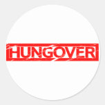 Hungover Stamp Classic Round Sticker