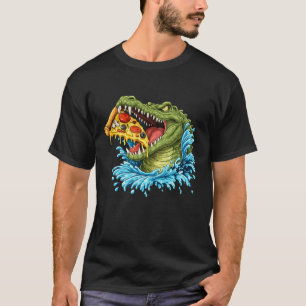 Hungry Alligator Pizza Lover Gift - Funny Reptile  T-Shirt