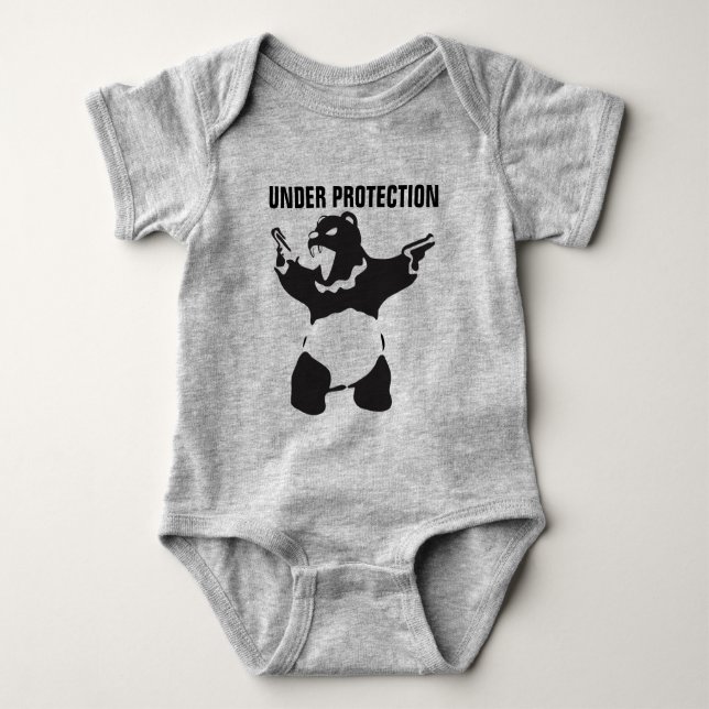 Hungry Bear Panda Baby Bodysuit (Front)
