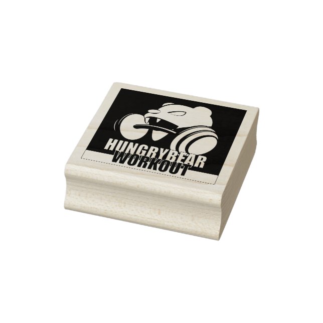 Hungry Bear WorkOut Rubber Stamp (Stamp)
