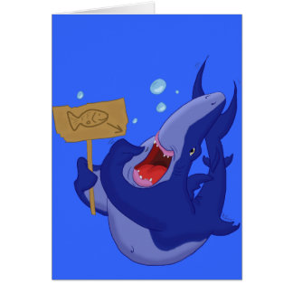 Hungry Blue Shark Card