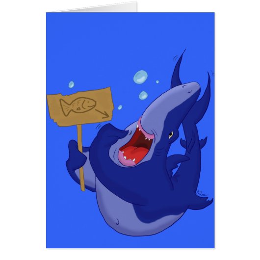 Hungry Blue Shark Card (Front)