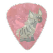 Hungry Cartoon Striped Hyena Pearl Guitar Pick (Front)
