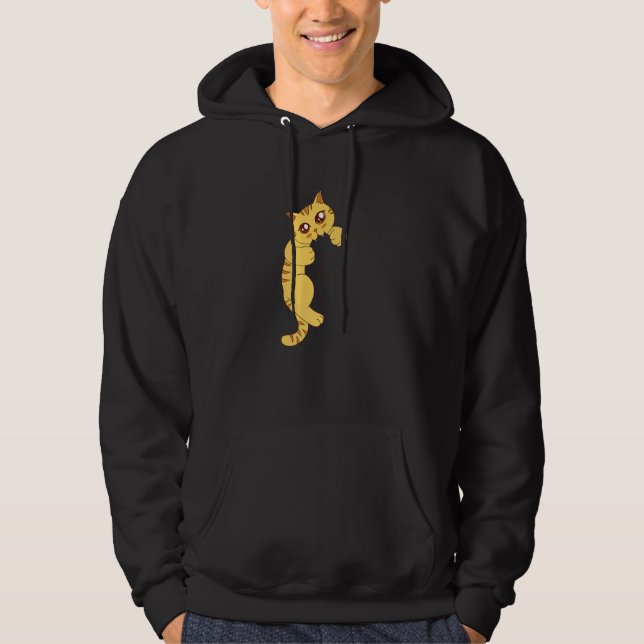 Hungry Cat Eats Hoodie (Front)