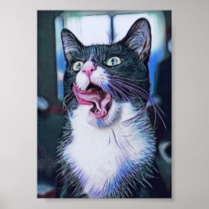 Hungry Cat Poster