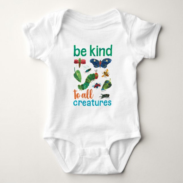 Hungry Caterpillar | Be Kind to All Creatures Baby Bodysuit (Front)