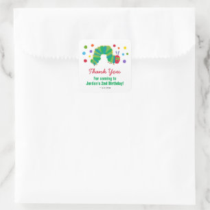 Hungry Caterpillar   Birthday Thank You  Square Sticker