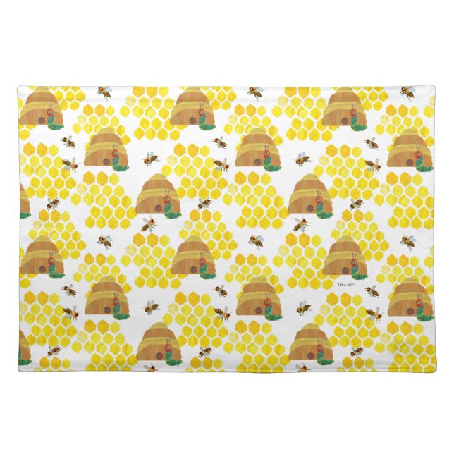 Hungry Caterpillar | Save the Bees Pattern Cloth Placemat (Front)