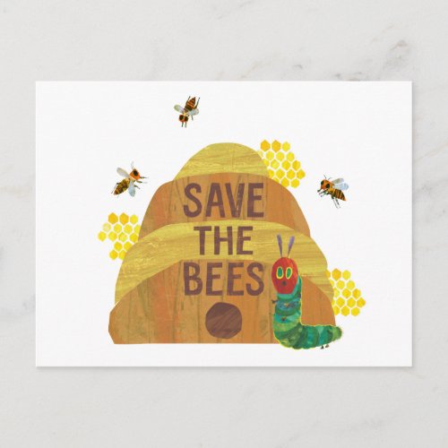 Hungry Caterpillar  Save the Bees Postcard