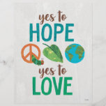 Hungry Caterpillar | Yes to Hope Letterhead<br><div class="desc">Celebrate our planet Earth with this cute "Yes to Hope" graphic from Eric Carle featuring The Very Hungry Caterpillar.</div>