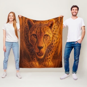 Hungry Cheetah Fleece Blanket