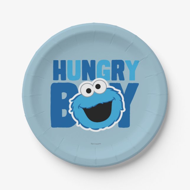 Hungry Cookie Monster Paper Plates (Front)