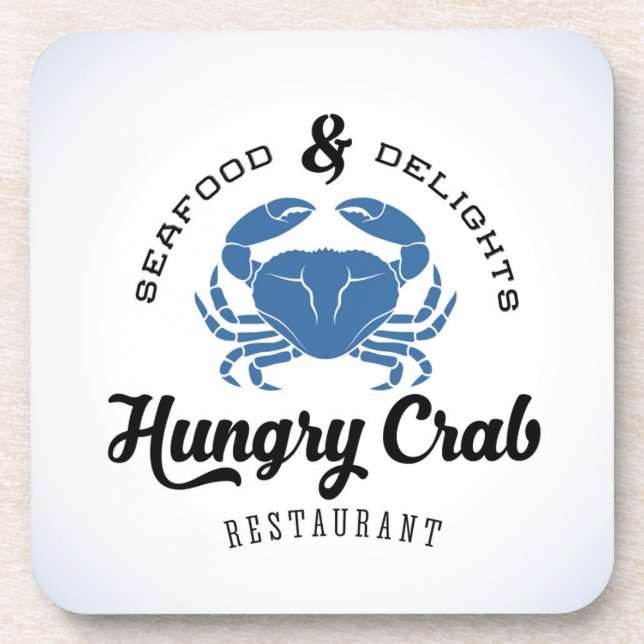 Hungry Crab Restaurant Poster Drink Coaster (Front)