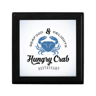 Hungry Crab Restaurant Poster Jewelry Box