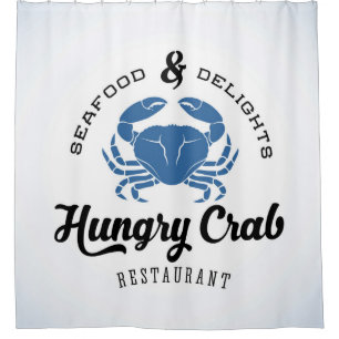 Hungry Crab Restaurant Poster Shower Curtain
