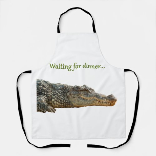 Hungry crocodile apron