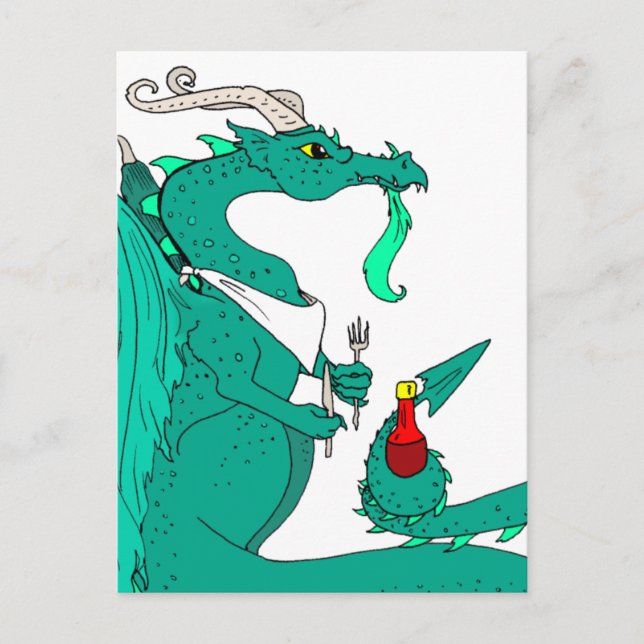 Hungry Dragon Postcard (Front)