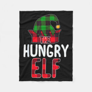 Hungry Elf Matching Family Group Christmas Party P Fleece Blanket
