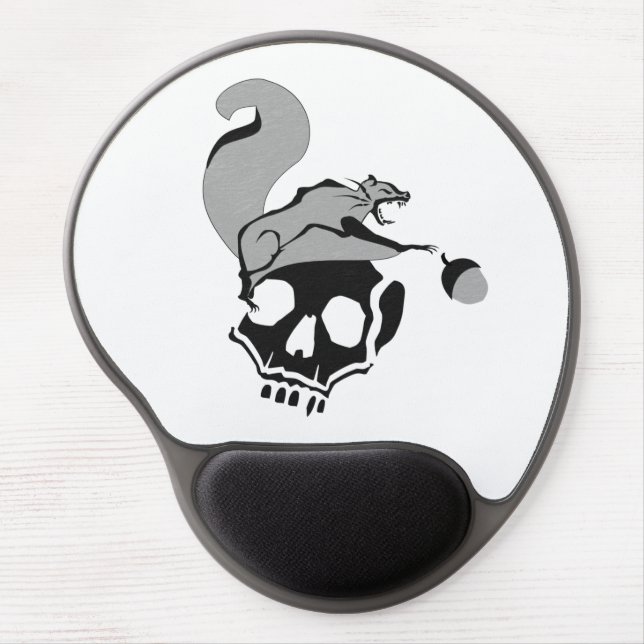 Hungry Flying Gray Death Squirrel Gel Mouse Pad (Front)