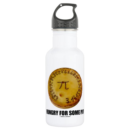 Hungry For Some Pi? (Pi On Baked Pie Humor) Stainless Steel Water Bottle