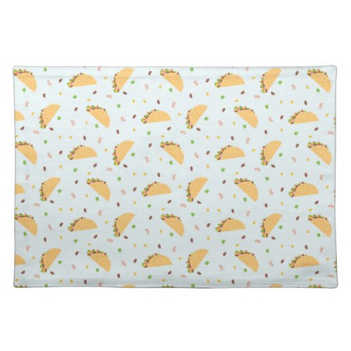 Hungry For Tacos Pattern Cloth Placemat