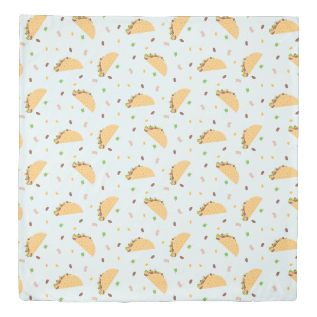 Hungry For Tacos Pattern Duvet Cover (Front)