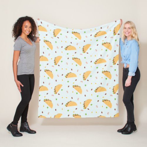 Hungry For Tacos Pattern Fleece Blanket