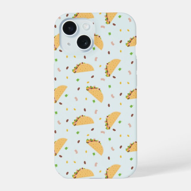 Hungry For Tacos Pattern Iphone Case (Back)