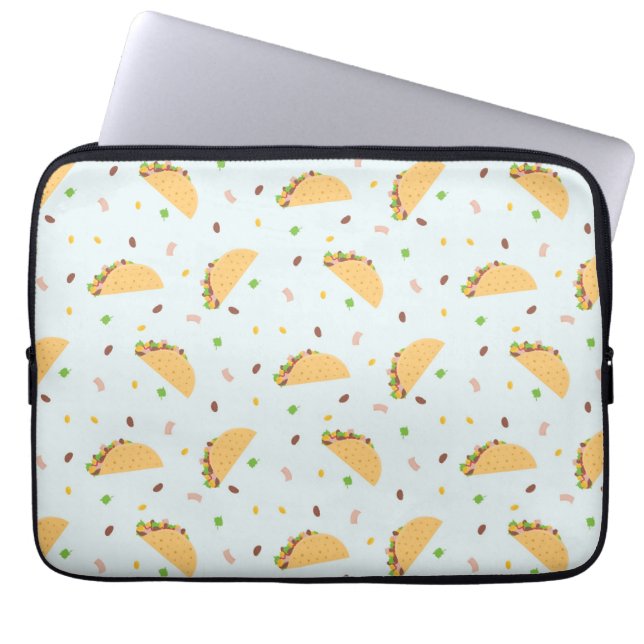 Hungry For Tacos Pattern Laptop Sleeve (Front)