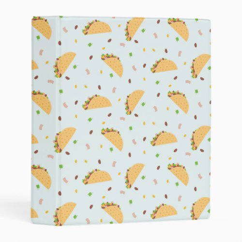 Hungry For Tacos Pattern Mini Binder