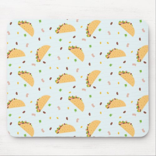 Hungry For Tacos Pattern Mouse Pad