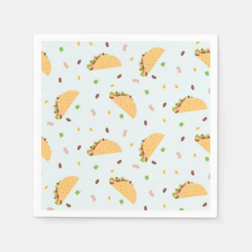 Hungry For Tacos Pattern Napkins