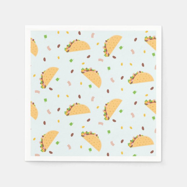 Hungry For Tacos Pattern Napkins (Front)