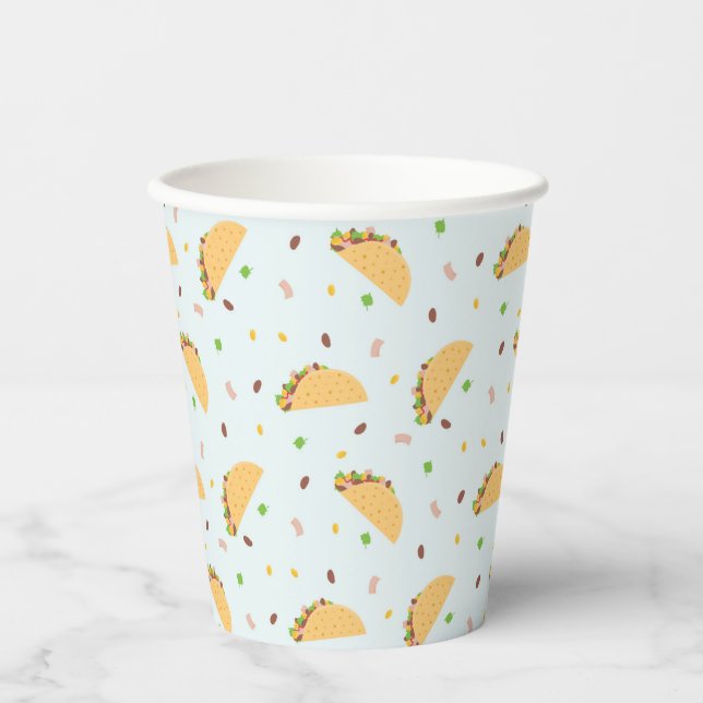 Hungry For Tacos Pattern Paper Cups (Front)