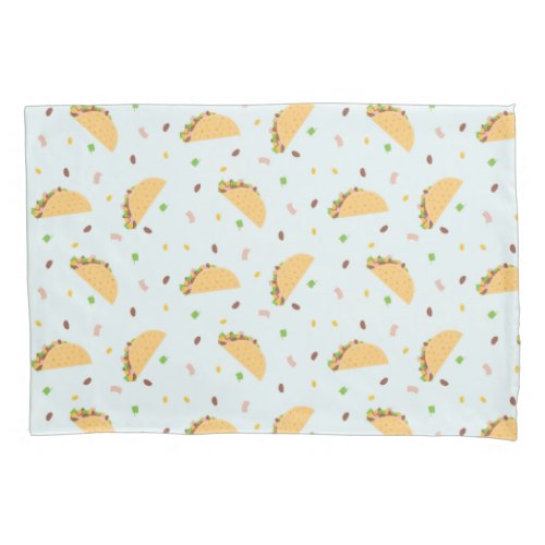 Hungry For Tacos Pattern Pillow Case