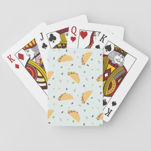 Hungry For Tacos Pattern Playing Cards