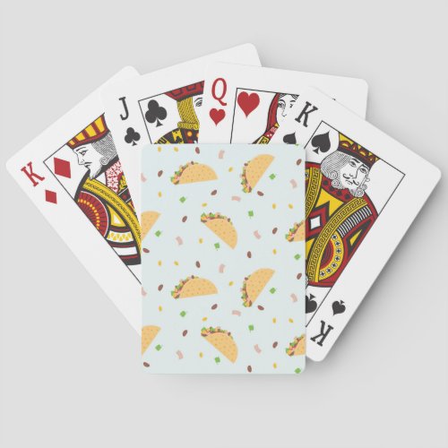 Hungry For Tacos Pattern Poker Cards