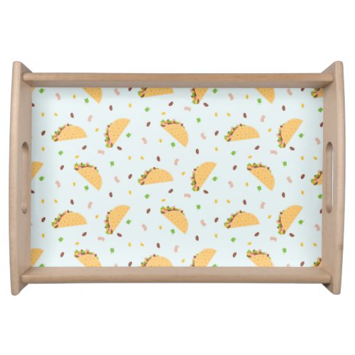 Hungry For Tacos Pattern Serving Tray