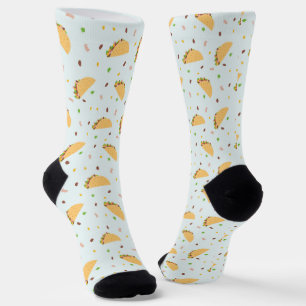 Hungry For Tacos Pattern Socks