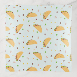 Hungry For Tacos Pattern Trinket Tray