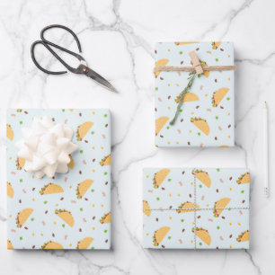 Hungry For Tacos Pattern Wrapping Paper Sheets